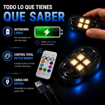 Kit de luces RGB LED para interior de carro