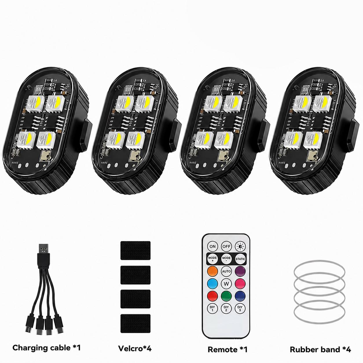 Kit de luces RGB LED para interior de carro